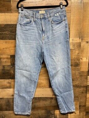 Madewell Mom Jean The Perfect Vintage Jeans Light Wash High Rise Straight Leg